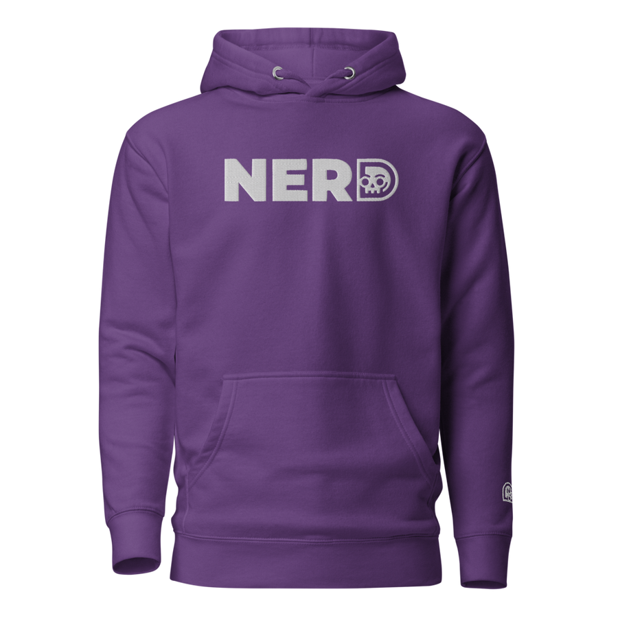 EMBROIDERED NERD HOODIE WITH SLEEVE LOGO